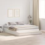 vidaXL Opbergbedframe Wit 200x200 cm, Huis en Inrichting, Slaapkamer | Bedden, Verzenden, Nieuw