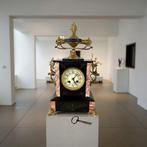 Pendule - Marmer, Zinklegering, Brons - 1850-1900, Antiek en Kunst, Antiek | Klokken