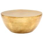 vidaXL Salontafel 70x30 cm gehamerd aluminium messingkleurig, Huis en Inrichting, Tafels | Salontafels, Verzenden, Nieuw