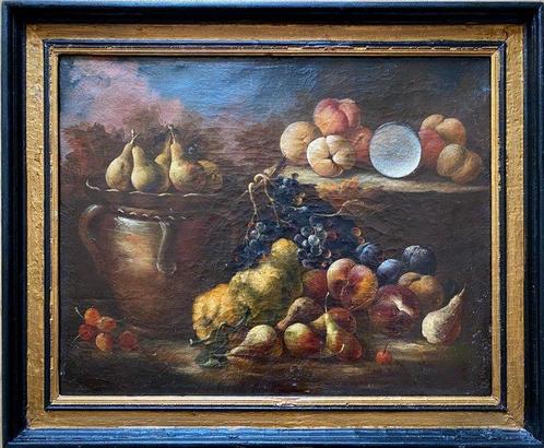 Scuola napoletana (XVIII-XIX) - Natura Morta con Frutta, Antiek en Kunst, Kunst | Schilderijen | Klassiek