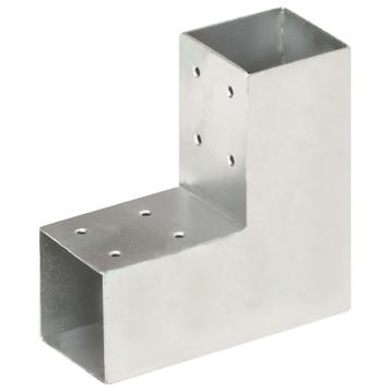 vidaXL Paalverbinding L-vorm 71x71 mm gegalvaniseerd metaal, Tuin en Terras, Palen, Balken en Planken, Verzenden, Nieuw