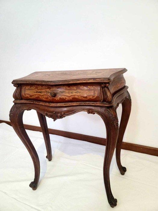 Nachtkastje - Legno, ottone - Comodini - Tavolino, Antiek en Kunst, Antiek | Overige Antiek