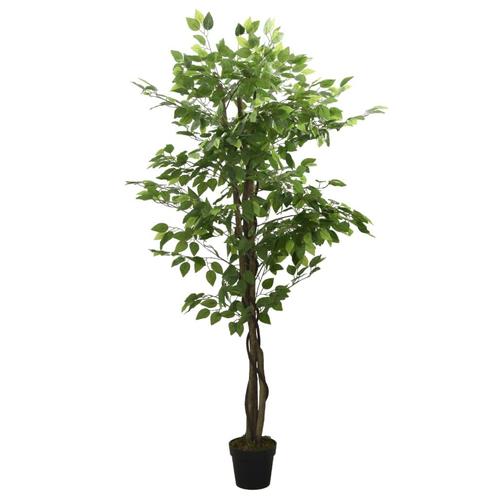 vidaXL Kunstplant ficus 630 bladeren 120 cm groen, Huis en Inrichting, Woonaccessoires | Kunstplanten en Kunstbloemen, Nieuw, Verzenden
