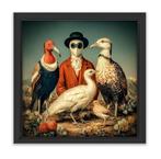 Wigulins Art (1971) - Surreal Family Portrait - framed, Antiek en Kunst, Kunst | Schilderijen | Modern
