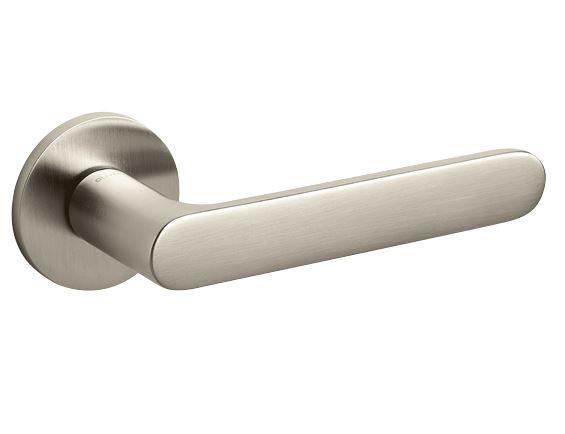 Olivari deurklink Icona op rozet nikkel mat titaan PVD, Doe-het-zelf en Bouw, Hang- en Sluitwerk, Klink of Kruk, Nieuw, Overige materialen