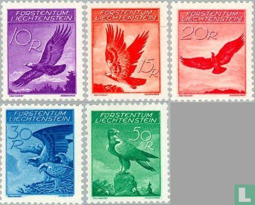 Liechtenstein - Vogels  - 1934, Postzegels en Munten, Postzegels | Europa | Overig, Gestempeld, Verzenden