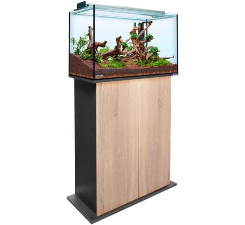 Aquatank 82x40x50cm aquarium + meubel sonoma oak, Animaux & Accessoires, Poissons | Aquariums & Accessoires, Enlèvement ou Envoi