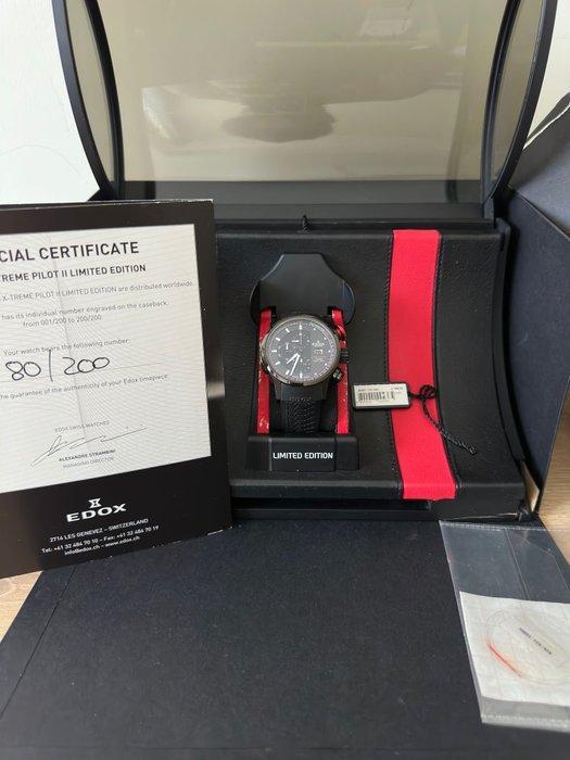 Edox - X-Treme Pilot II Limited Edition - Zonder, Handtassen en Accessoires, Horloges | Heren