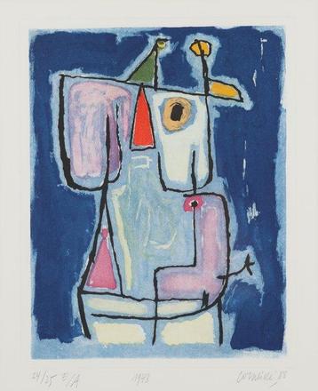 Corneille (1922-2010) - Two masked women