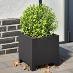 vidaXL Plantenbak 30x30x30 cm staal zwart, Tuin en Terras, Verzenden, Nieuw