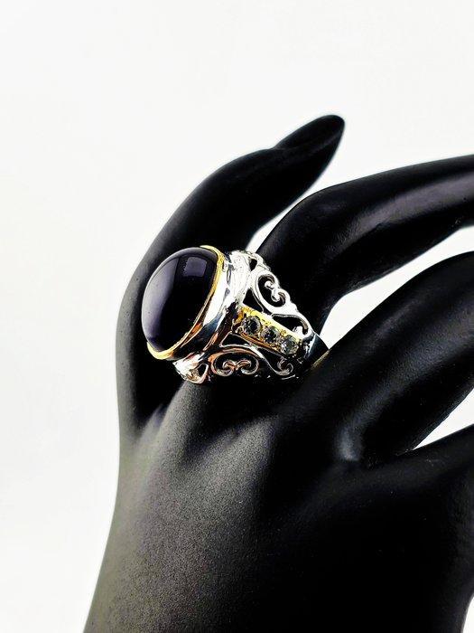 Amethist - Zilver - Ring - Exclusief ontwerp, Antiek en Kunst, Curiosa en Brocante