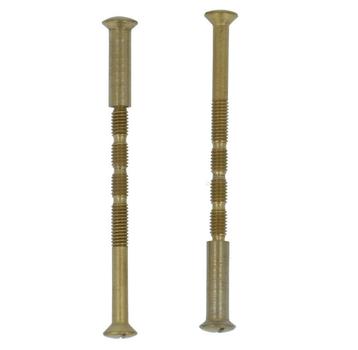 Patentbouten met huls M4x65 lenskop mat goud, Klink of Kruk