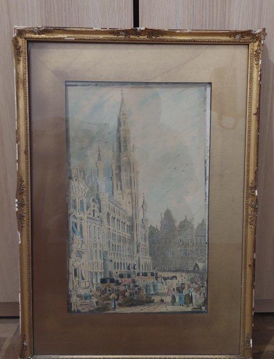 Samuel Prout (1783-1852), Toegeschreven aan - Veduta di, Antiek en Kunst, Kunst | Schilderijen | Klassiek