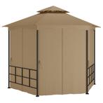 vidaXL Prieel met zijwanden 3,1x2,7 m taupe, Verzenden, Nieuw
