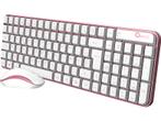 Qware - Draadloos toetsenbord + muis - Azerty - Roze, Computers en Software, Toetsenborden, Verzenden, Qware, Draadloos, Nieuw