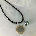 Halsketting Zilver Parel - Spinel - Tahiti DRØ13x15mm, Handtassen en Accessoires, Nieuw