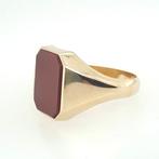Zegelring - 14 karaat Geel goud Carneool, Handtassen en Accessoires