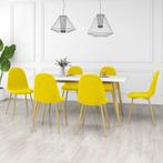 vidaXL Eetkamerstoelen 6 st fluweel mosterdgeel, Huis en Inrichting, Verzenden, Nieuw