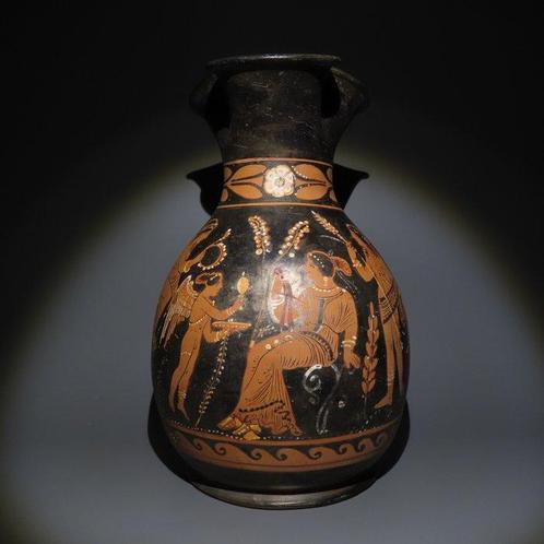 Oud-Grieks Keramiek Oinochoe met Eros en Aphrodite. TL Test, Verzamelen, Mineralen en Fossielen