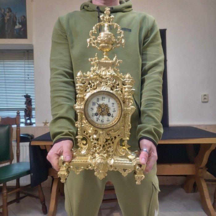 Tafelklok Regency stijl - Verguld brons - 1850-1900 - Top in, Antiek en Kunst, Antiek | Klokken