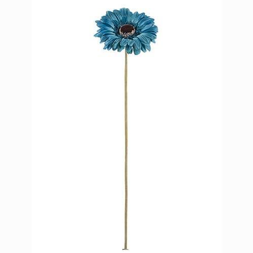 Gerbera 53 cm Teal Gerbera, Huis en Inrichting, Woonaccessoires | Kunstplanten en Kunstbloemen, Nieuw