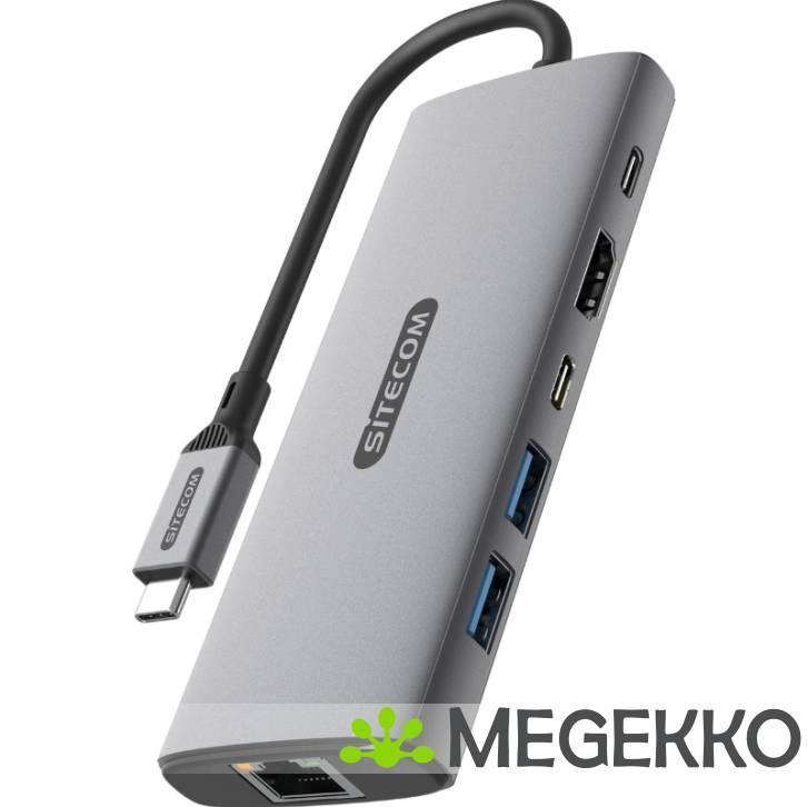 Sitecom 6 in 1 USB-C Power Delivery GEN2 Multiport Adapter, Computers en Software, Overige Computers en Software, Nieuw, Verzenden