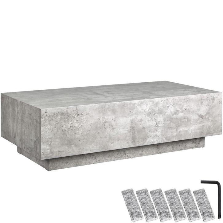 tectake Salontafel Lasley met voet, draagkracht 45 kg - Beto, Huis en Inrichting, Tafels | Salontafels, Verzenden