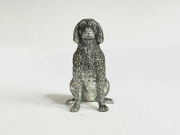 Miniatuur figuur - Massief zilveren Labradoodle miniatuur -