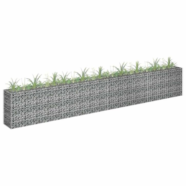 vidaXL Gabion plantenbak verhoogd 360x30x60 cm, Tuin en Terras, Bloempotten, Nieuw, Verzenden