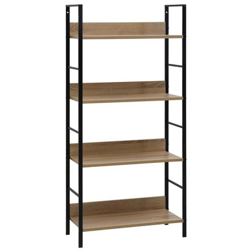 vidaXL Boekenkast 4 schappen 60x27,6x124,5 cm bewerkt hout, Huis en Inrichting, Kasten | Boekenkasten, Nieuw, Verzenden