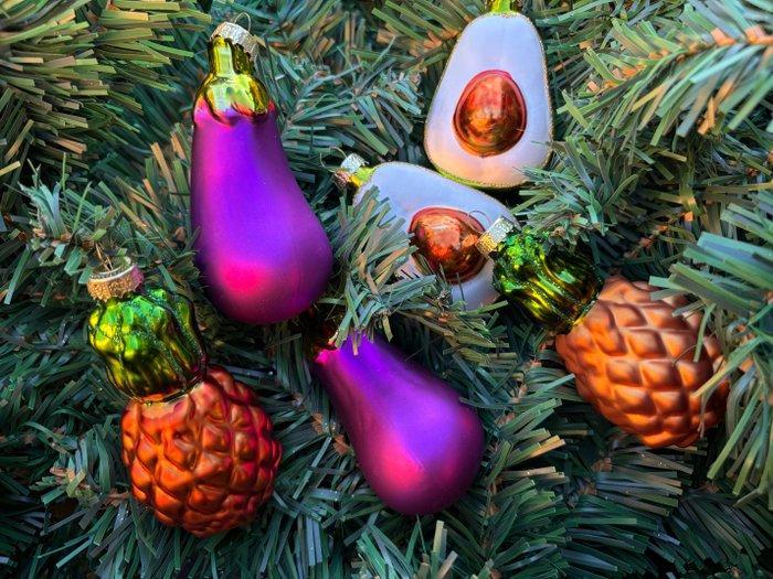 Kerstdecoratie Tropische Vruchten & Groenten Sortiment,, Diversen, Kerst