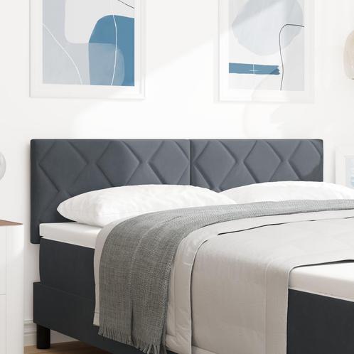 vidaXL Hoofdbord met Diamantvormige Blokken, Donkergrijs,, Huis en Inrichting, Slaapkamer | Bedden, Nieuw, Verzenden
