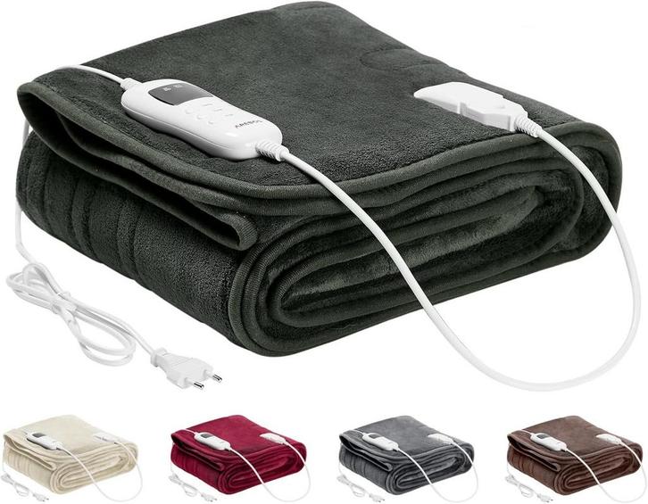 Arebos Elektrische deken van pluche, 200 x 180 cm, elektrisc, Huis en Inrichting, Woonaccessoires | Overige, Verzenden