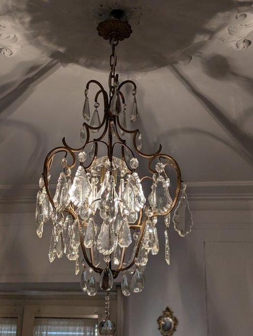 Lustre - Bronze, Cristal, Antiek en Kunst, Curiosa en Brocante