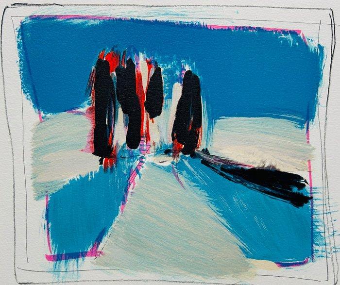 Victor Hasch (1945-2012) - Les Cyprès - Lithographie, Antiquités & Art, Antiquités | Autres Antiquités