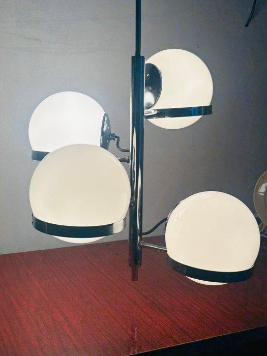 Plafondlamp - Glas, Metaal - Hanglamp Mid-Century - vier, Antiek en Kunst, Kunst | Designobjecten