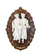 Antiek Wijwatervat - 1850-1900 - Bénitier aux deux Anges -