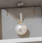 Ketting met hanger - 18 karaat Geel goud Parel