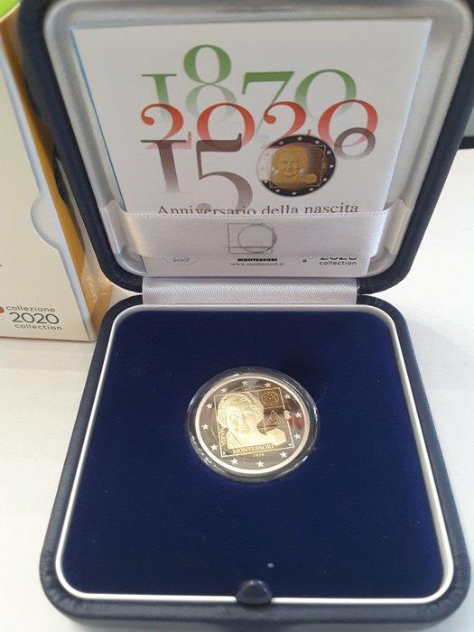 Italië. 2 Euro 2020 Montessori Proof (Zonder Minimumprijs), Postzegels en Munten, Munten | Europa | Euromunten