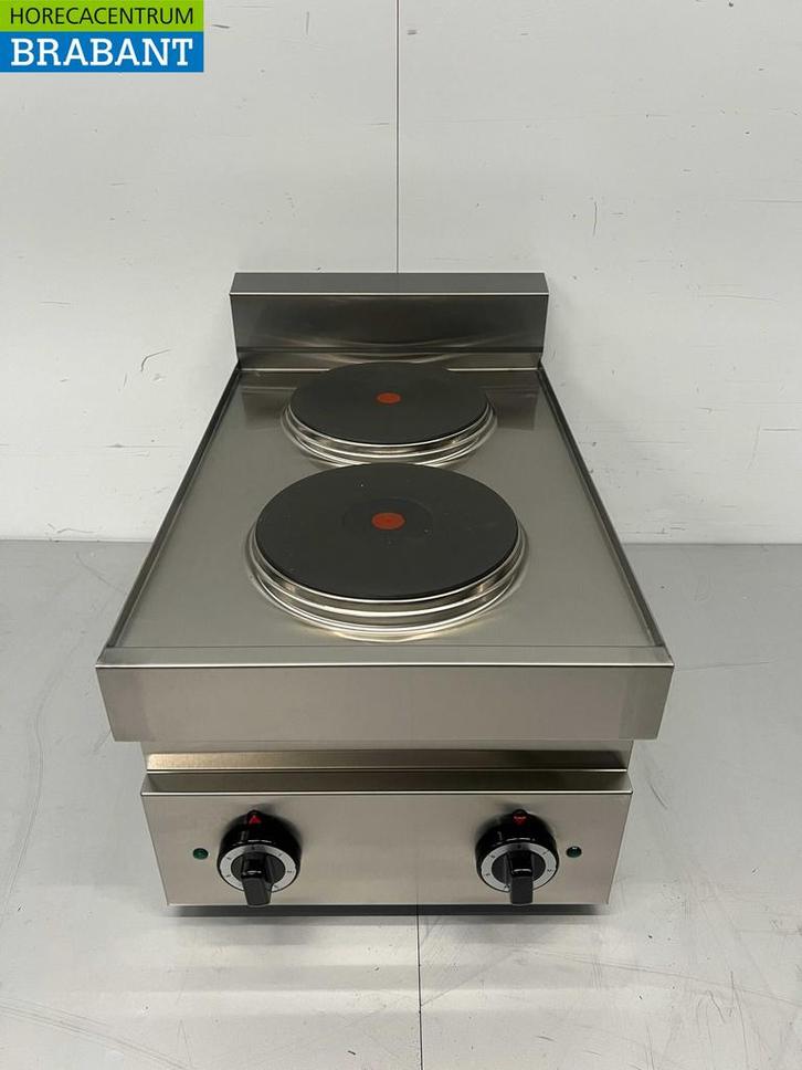 RVS  2 pits elektrisch fornuis kookplaat 650 Series 40 cm, Zakelijke goederen, Horeca | Keukenapparatuur, Ophalen of Verzenden