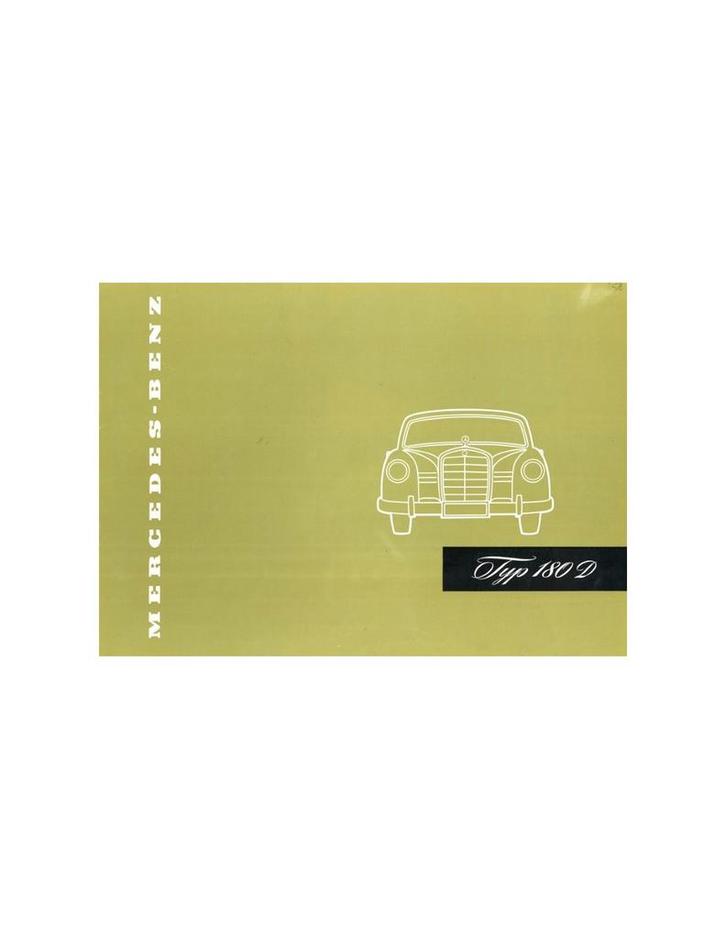 1958 MERCEDES BENZ 180 D BROCHURE DUITS, Boeken, Auto's | Folders en Tijdschriften