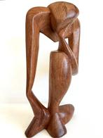 Abstract primitieve figuur - Sculpture, De Denker - 33 cm -
