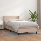 vidaXL Boxspring met matras kunstleer cappuccinokleurig, Huis en Inrichting, Slaapkamer | Bedden, Verzenden, Nieuw