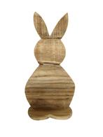 Houten Haas Smoke Oak +/- 15*35cm op is op Paashaas van hout, Nieuw