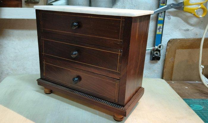 Commode - Mahonie, Marmer, Commode de Maîtrise -, Antiek en Kunst, Antiek | Overige Antiek