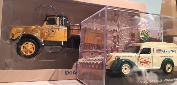 1:43 - Model vrachtwagen (2) - FIAT - 634 vrachtwagen en, Hobby en Vrije tijd, Modelauto's | 1:5 tot 1:12