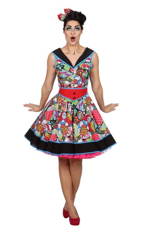 Pop Art Jurk Dames Pop Art, Kleding | Dames, Carnavalskleding en Feestkleding, Nieuw, Verzenden