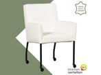 Leren eetkamerstoel Lucky - Toledo Purewhite (wit), Huis en Inrichting, Stoelen, Bohemian, Industrieel, Modern, Scandinavisch