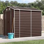 vidaXL Tuinhuis Bruin 191x215x198 cm Gegalvaniseerd Staal, Tuin en Terras, Verzenden, Nieuw