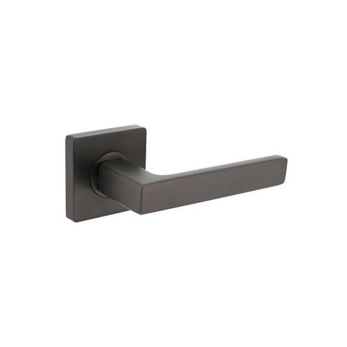 Deurklink Hera op vierkante rozet antraciet grijs, Doe-het-zelf en Bouw, Hang- en Sluitwerk, Klink of Kruk, Nieuw, Overige materialen